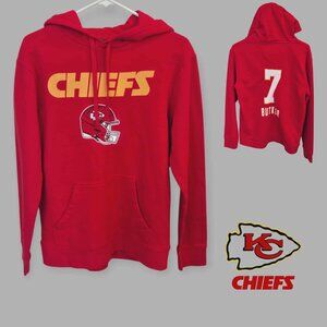 Fanatics  Kansas City Chiefs Harrison Butker 7 Pullover Hoodie  Red  Mens Medium